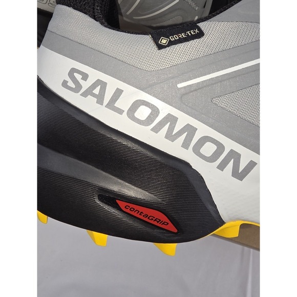 Salomon Speedcross GTX Trail Shoes Mens 10 Sharkskin Black Lemon 475692 NIB - Picture 9 of 16